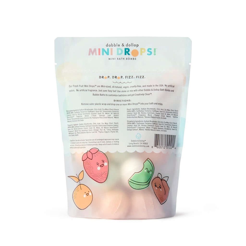 Dabble & Dollop Fresh Fruit Mini Bath Bombs | Playroom Avenue