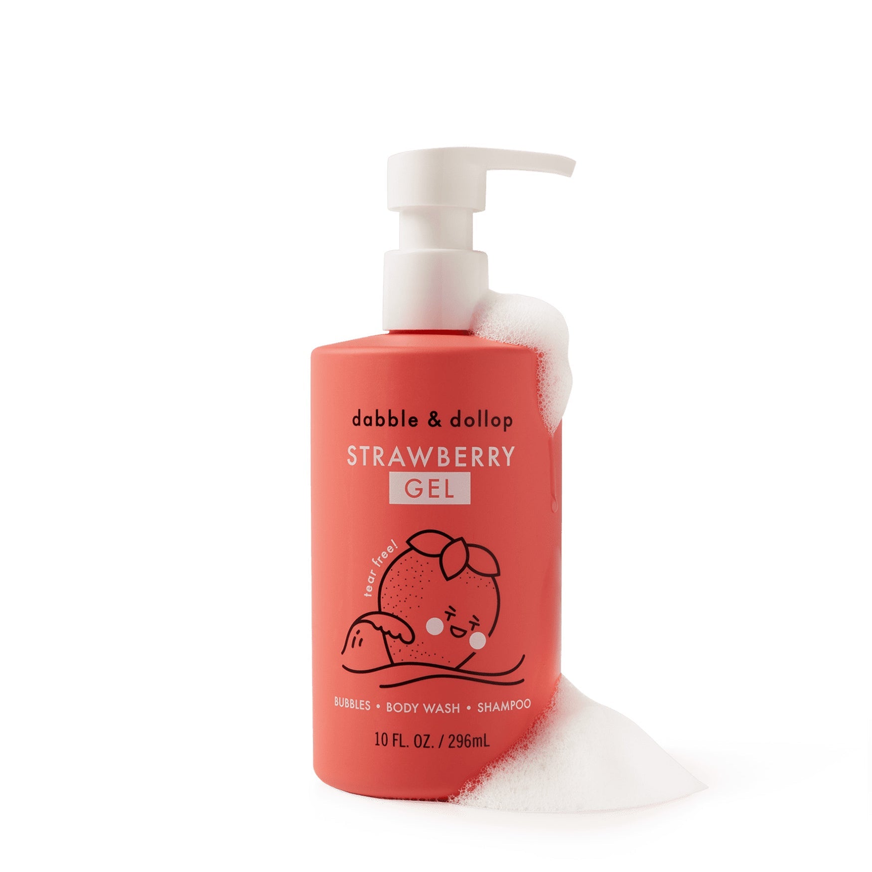 Dabble & Dollop Strawberry Bubble Bath, Body Wash & Shampoo | Playroom Avenue