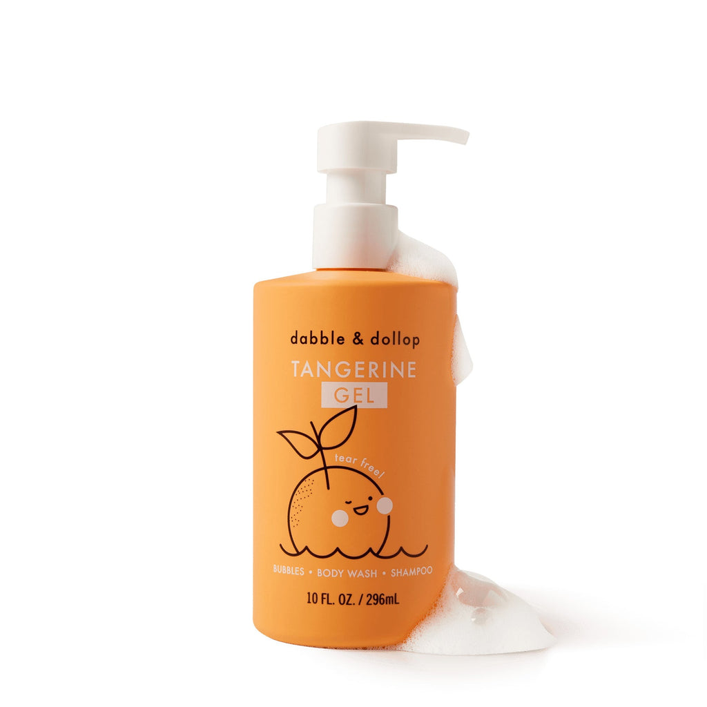 Dabble & Dollop Tangerine Bubble Bath, Body Wash & Shampoo | Playroom Avenue