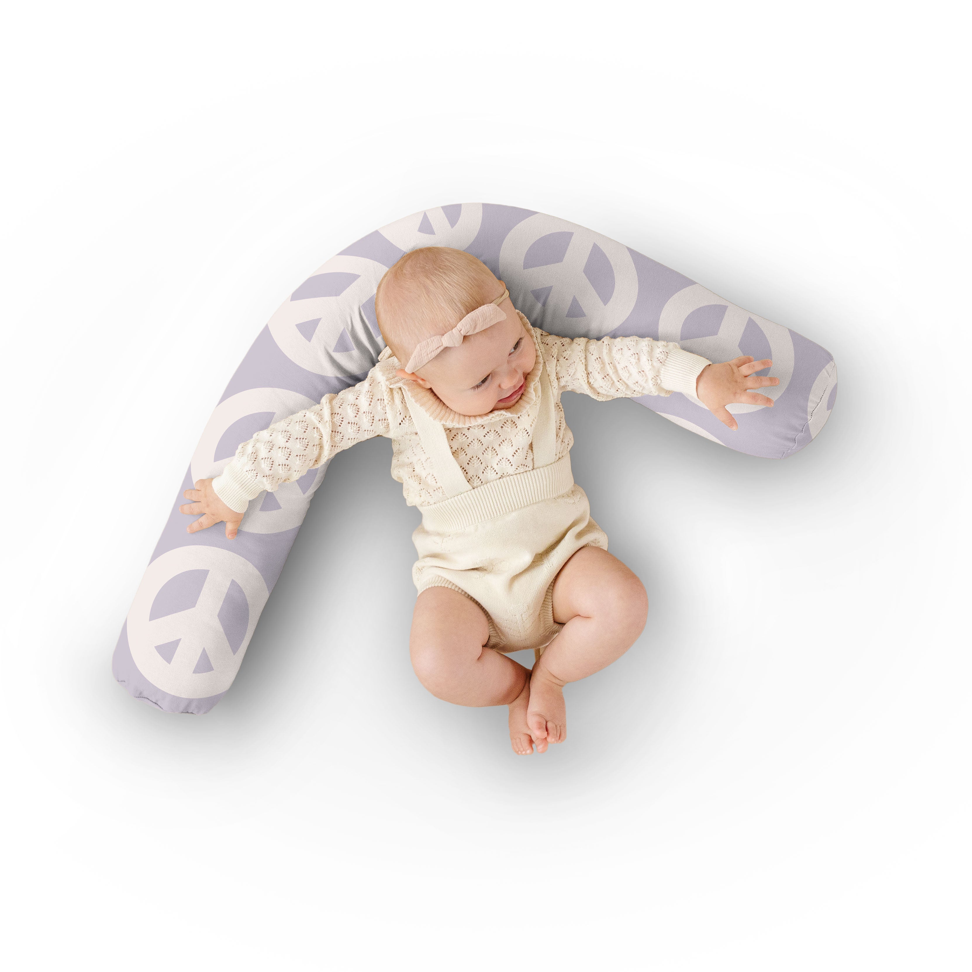 Toki Kids Lavender Peace Sign Support Pillow | Playroom Avenue