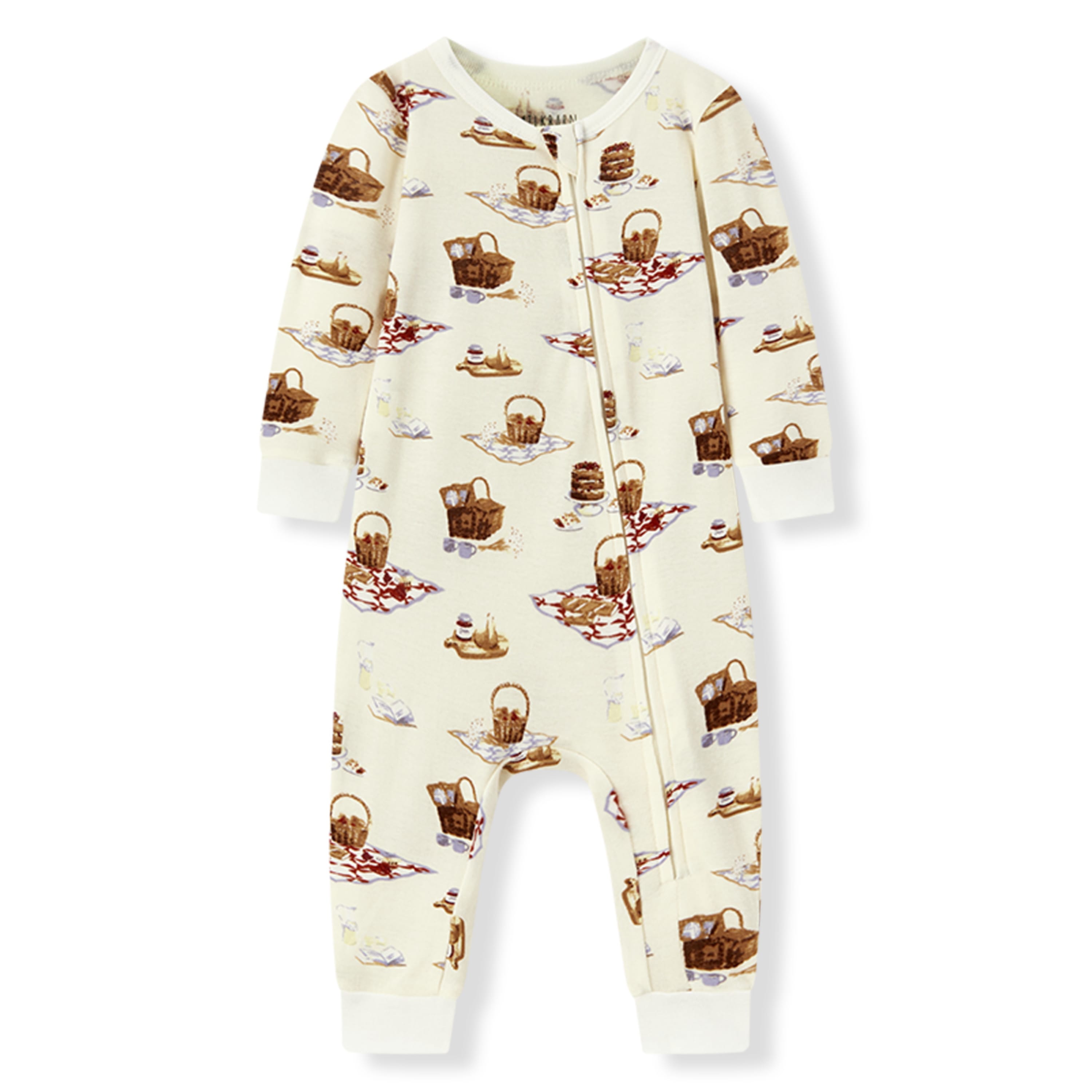 Milkbarn Picnic Organic Cotton Zipper Pajama | Playroom Avenue