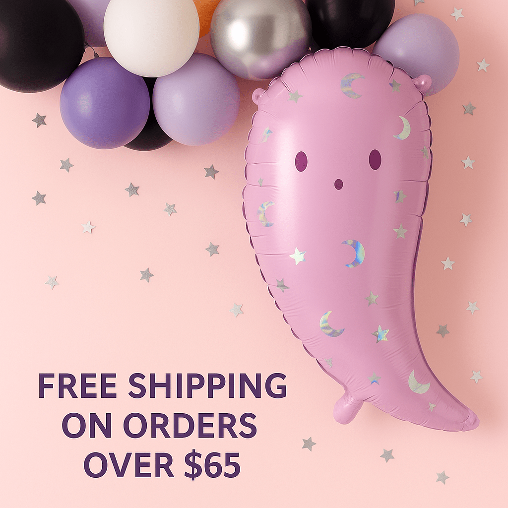 Pink Ghost Balloon – 14 x 24" Holographic Halloween Decor | Ellie’s Party Supply | Playroom Avenue