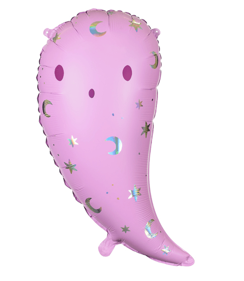 Pink Ghost Balloon – 14 x 24" Holographic Halloween Decor | Ellie’s Party Supply | Playroom Avenue