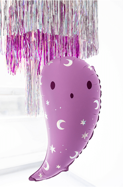 Pink Ghost Balloon – 14 x 24" Holographic Halloween Decor | Ellie’s Party Supply | Playroom Avenue