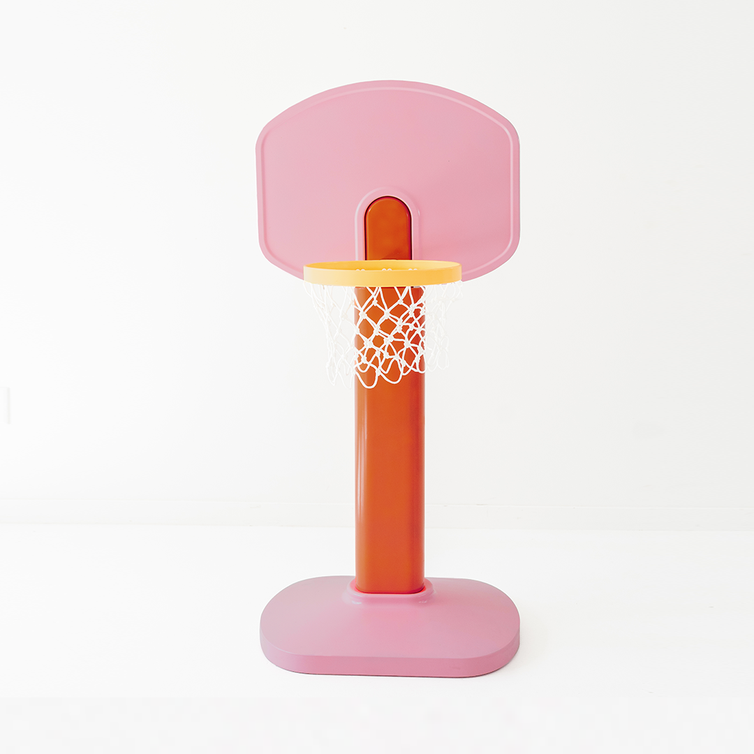 Smol Basketball Hoop Classic Pink Checkered | Playroom Avenue