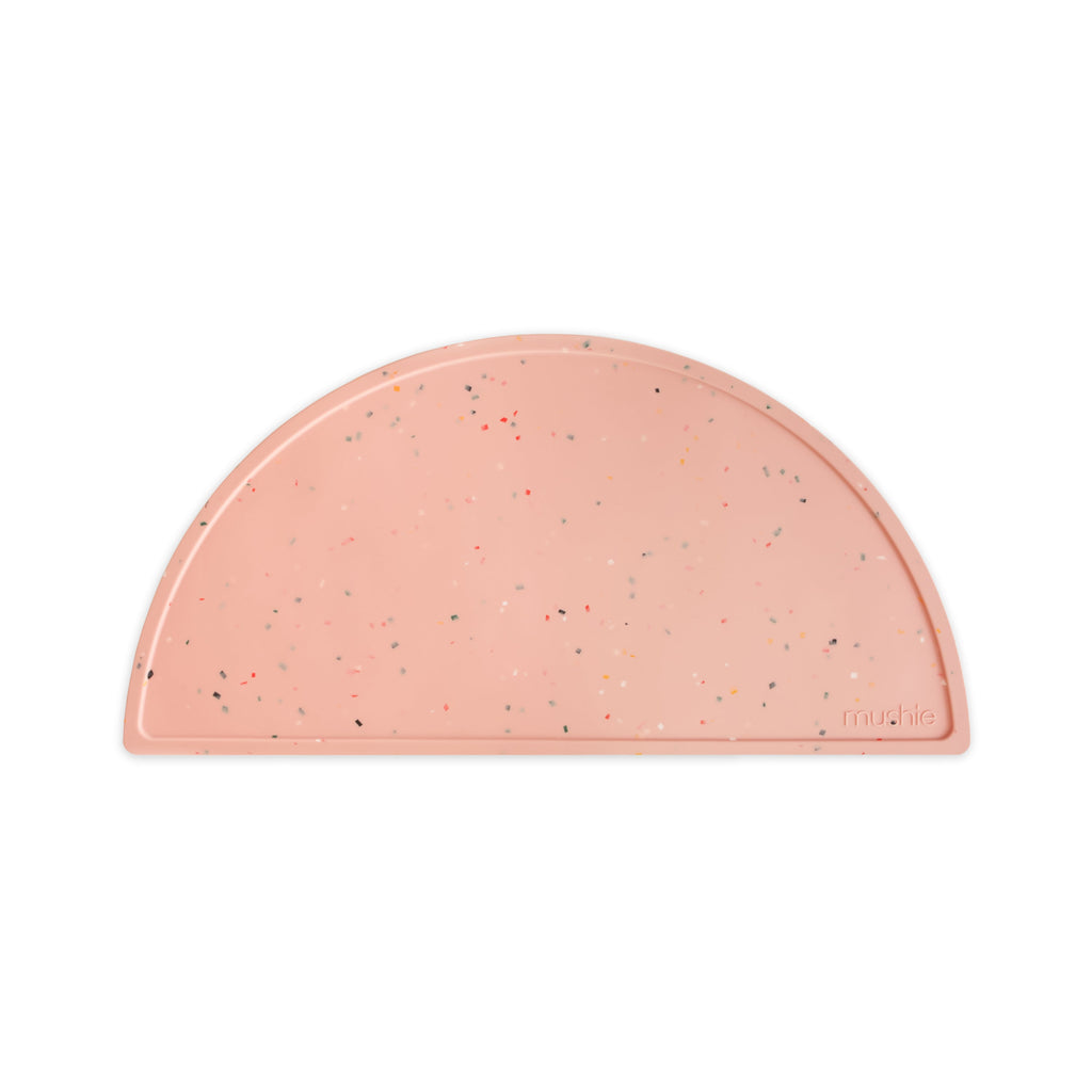 Mushie Silicone Placemat Powder Pink Confetti | Playroom Avenue