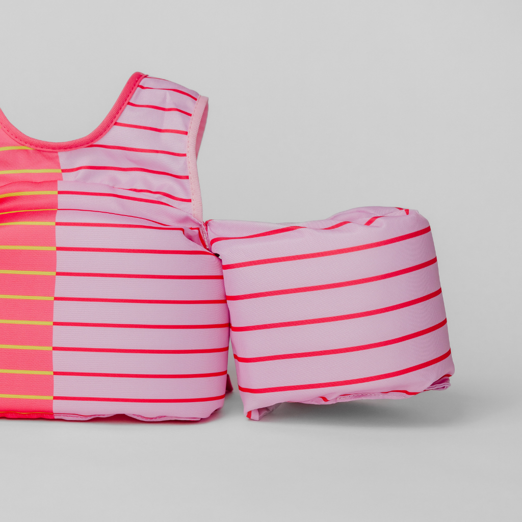 Dripfloats Pink Lemonade Stripe Kids Float