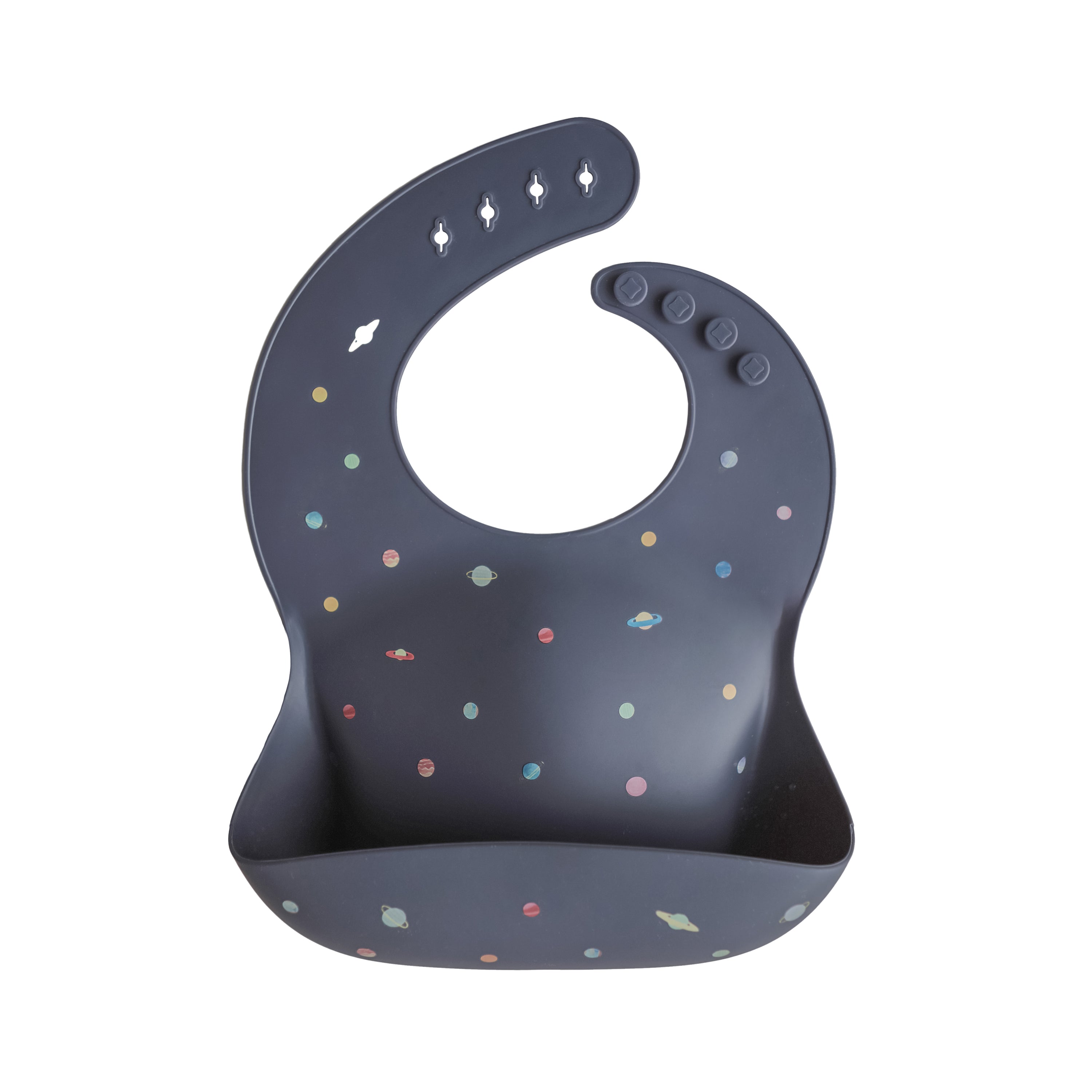 Mushie Silicone Baby Bib Planets | Playroom Avenue