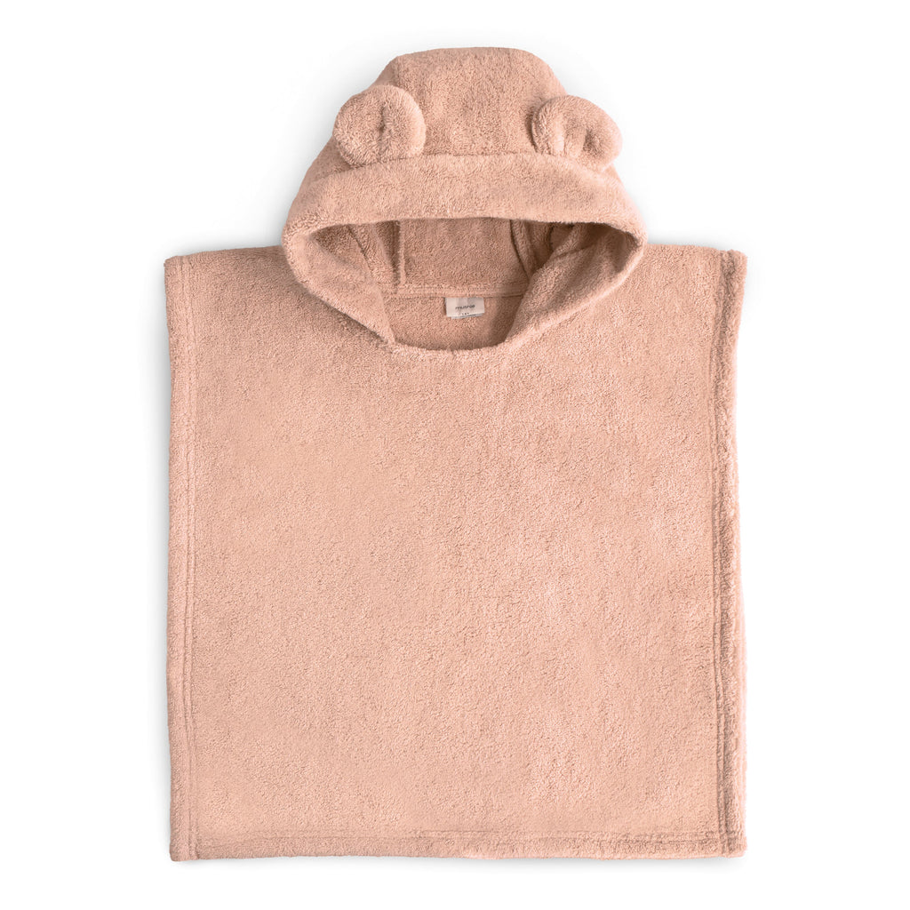 Mushie Bear Poncho Towel Blush | Playroom Avenue