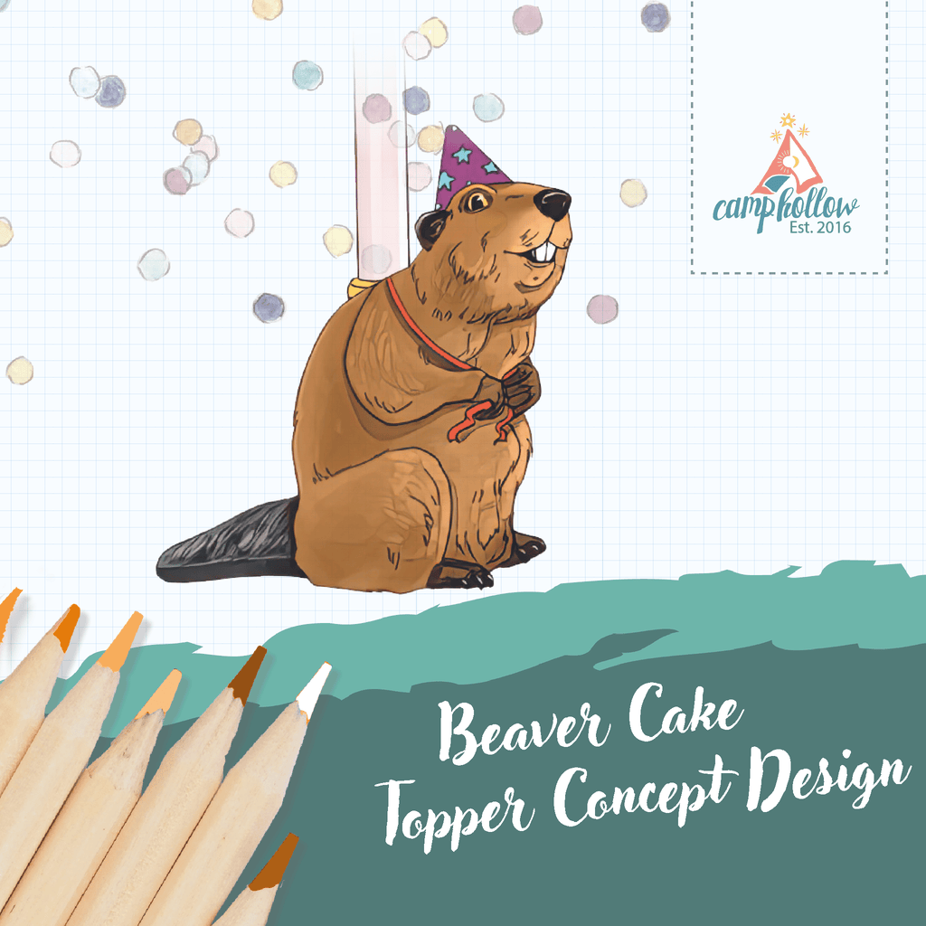 Camp Hollow Beaver Cake Topper | Playroom Avenue