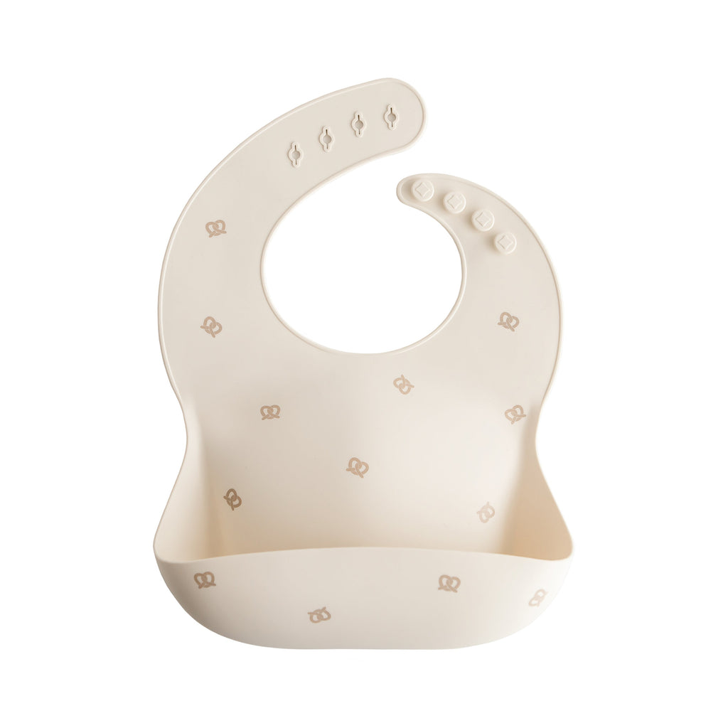 Mushie Silicone Baby Bib Pretzel | Playroom Avenue