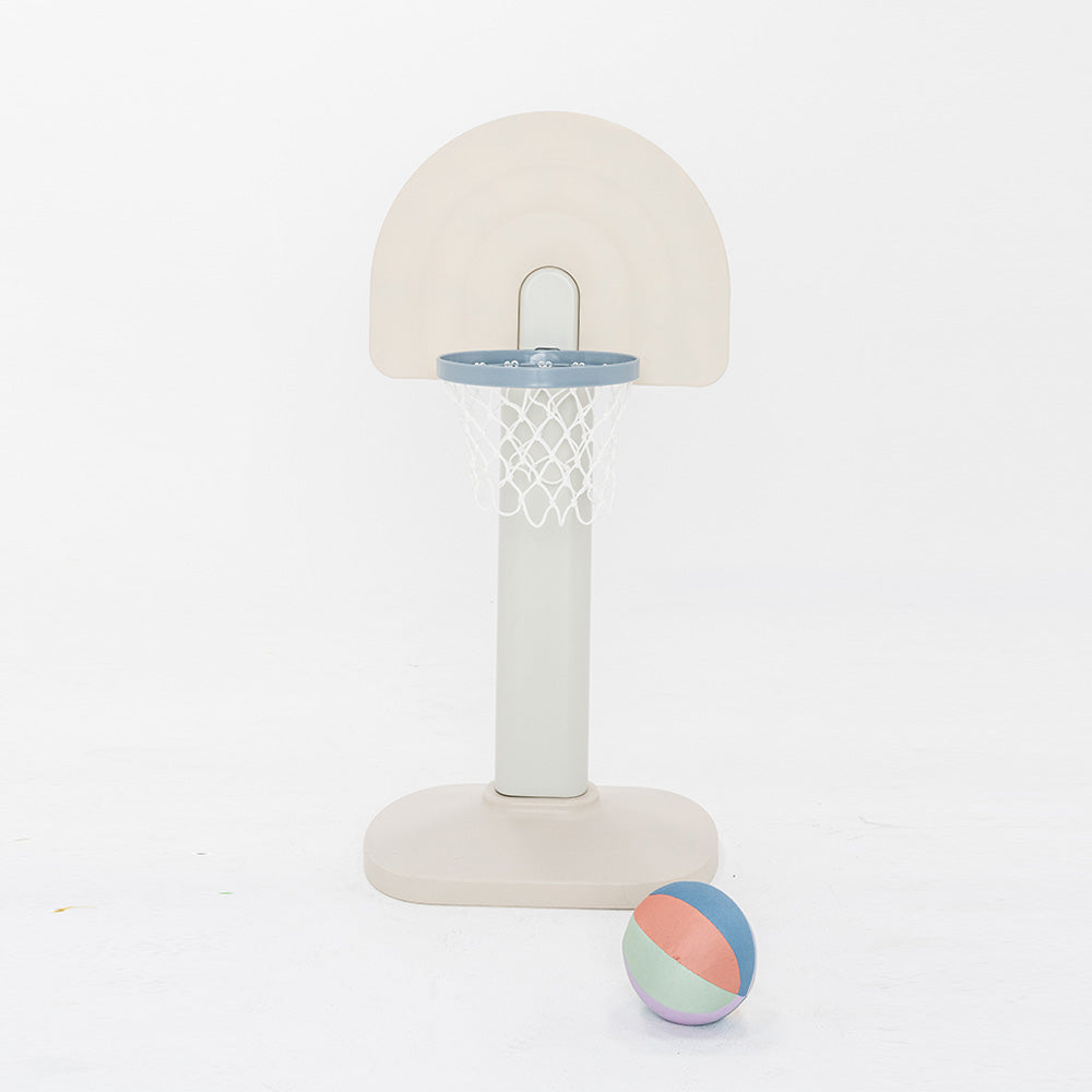 Smol Basketball Hoop Rainbow Neutral Colorblock | Playroom Avenue