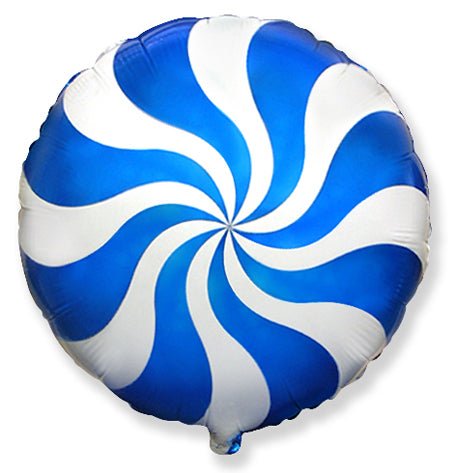 Ellie's Party Supply Peppermint Christmas Balloon Blue | Playroom Avenue