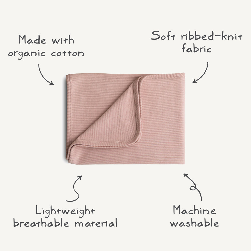 Mushie Ribbed Baby Blanket | Playroom Avenue