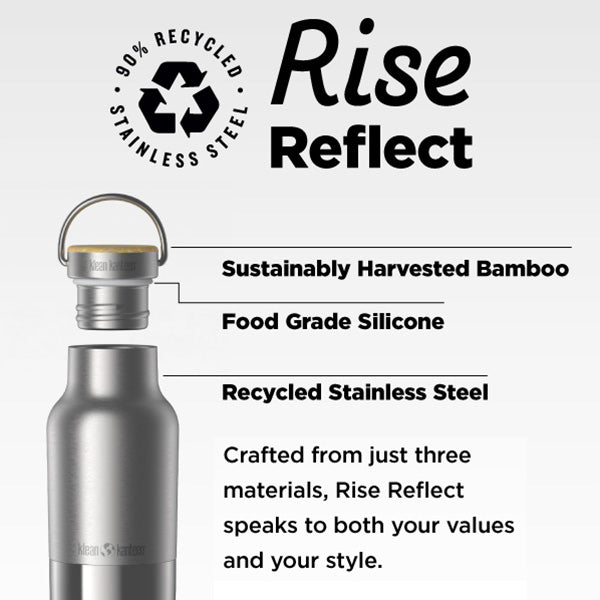 Klean Kanteen 16oz Rise Reflect with Bamboo Cap