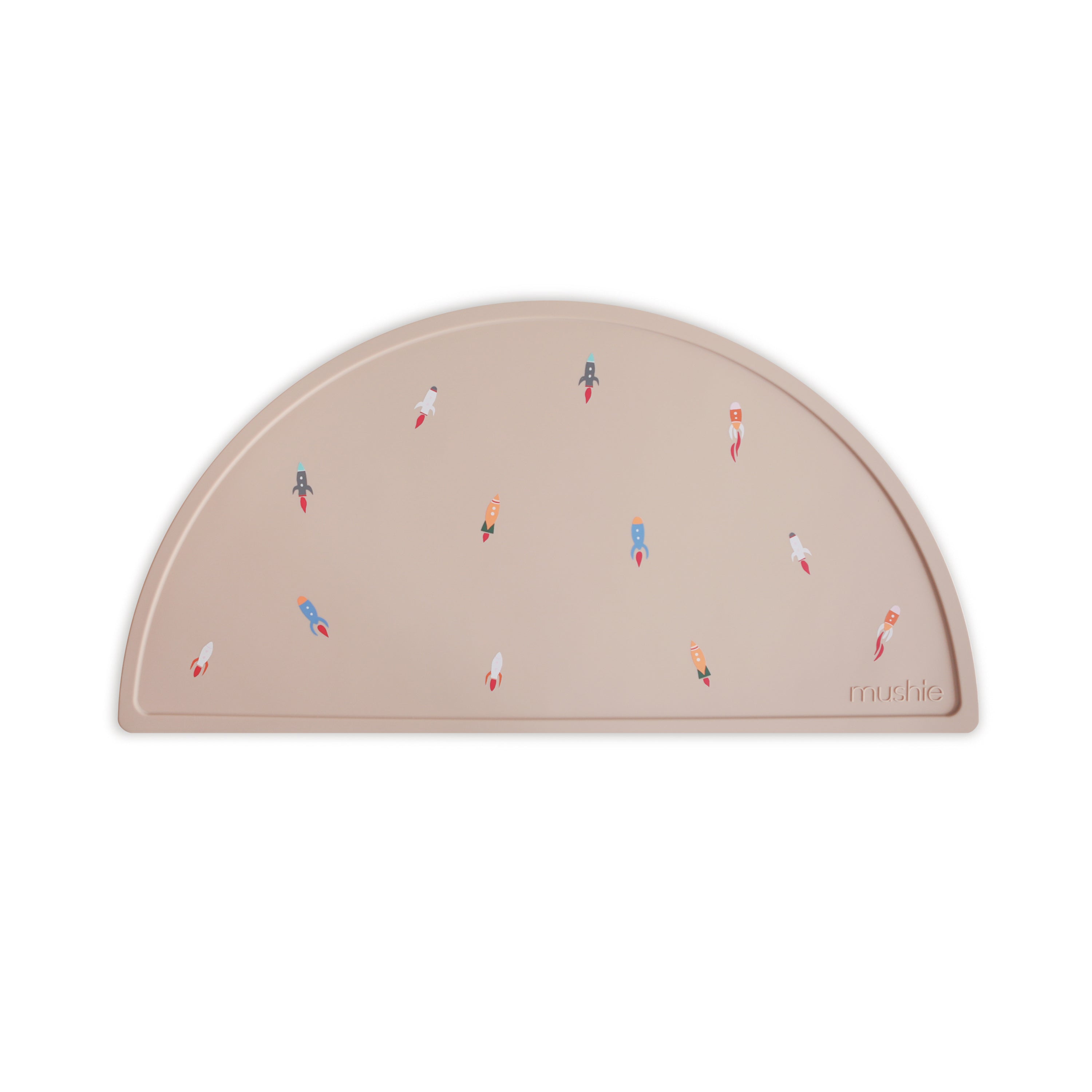Mushie Silicone Placemat Rocket Ship | Playroom Avenue