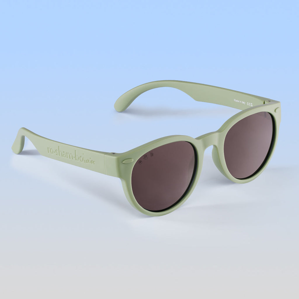 Zelda Rounds | Adult Polarized Brown Lens S M Sage Green Frame | Playroom Avenue