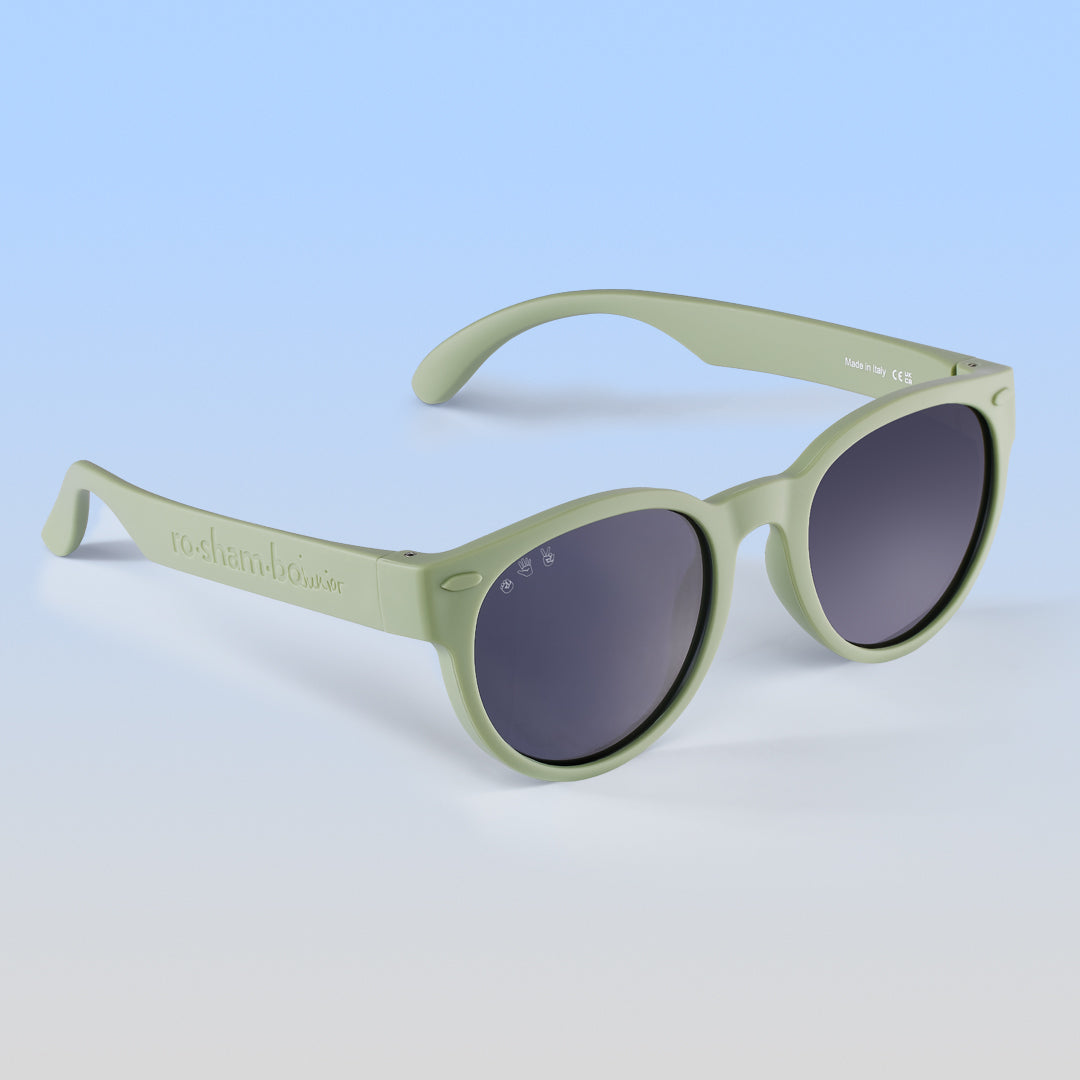 Zelda Rounds | Adult Polarized Grey Lens S M Sage Green Frame | Playroom Avenue