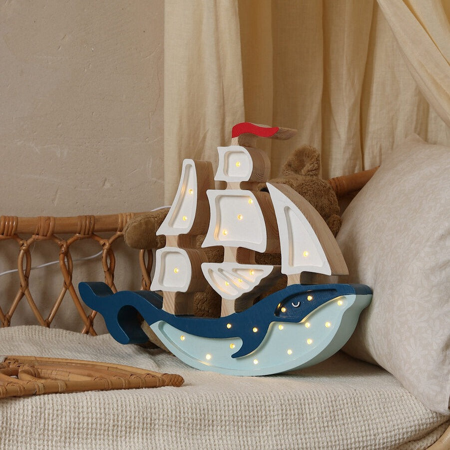 Little Lights Whale Ship Lamp | Playroom Avenue