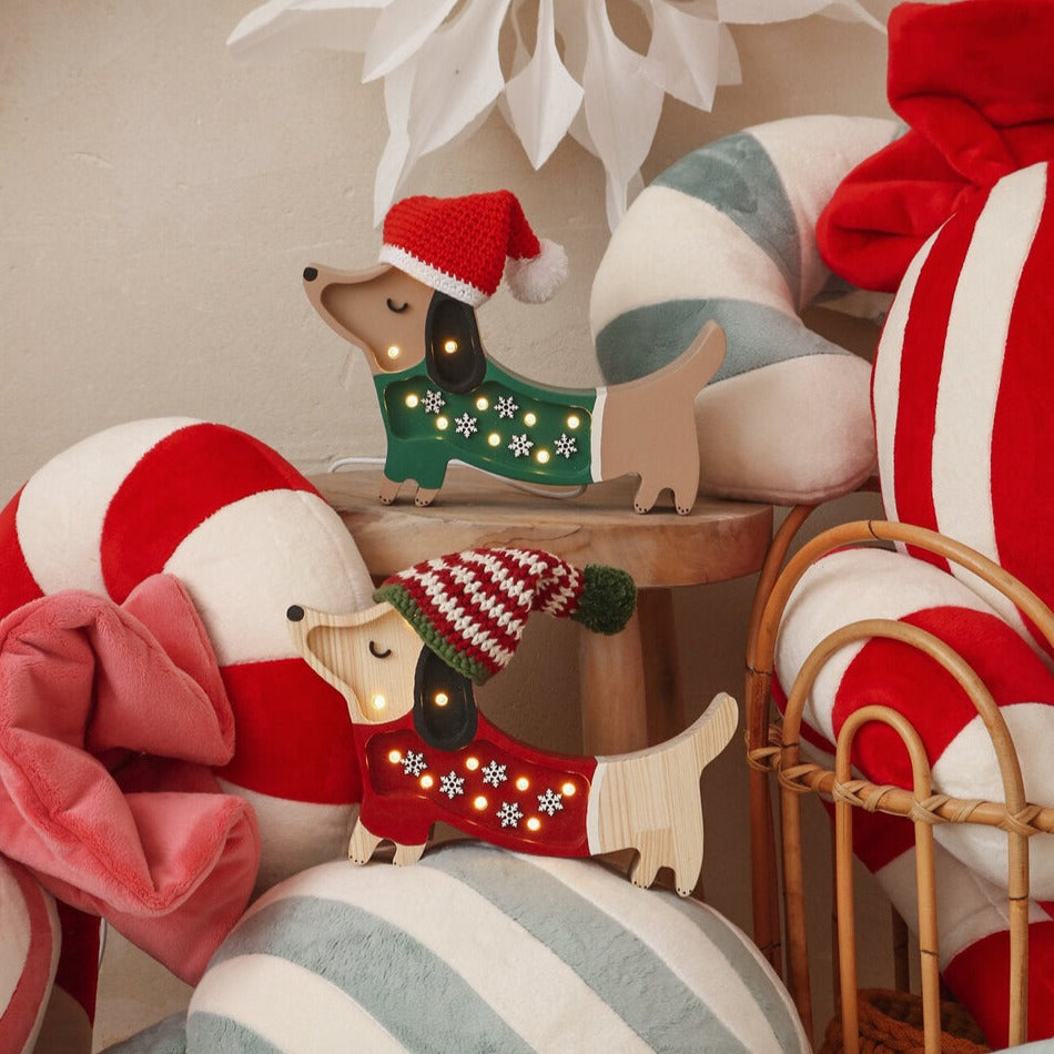 Little Lights Mini Holiday Puppy Lamp ~ Limited Edition - Playroom Avenue