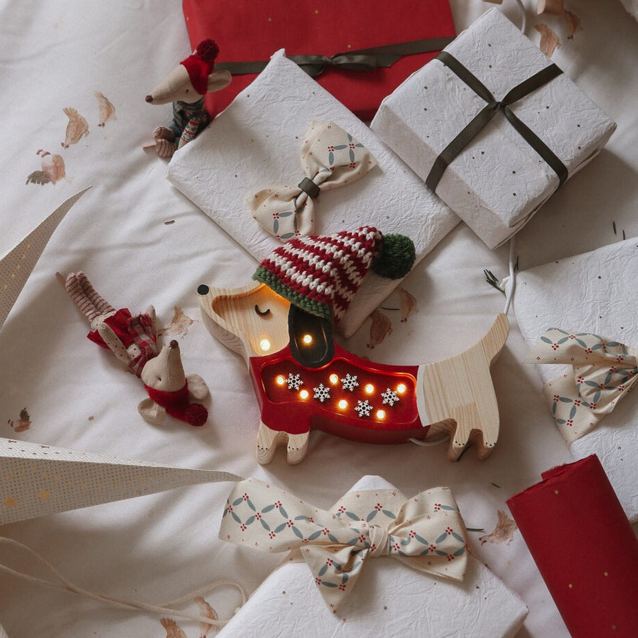 Little Lights Mini Holiday Puppy Lamp ~ Limited Edition - Playroom Avenue