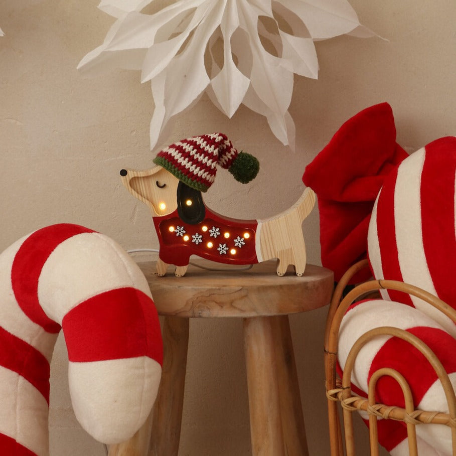 Little Lights Mini Holiday Puppy Lamp ~ Limited Edition - Playroom Avenue