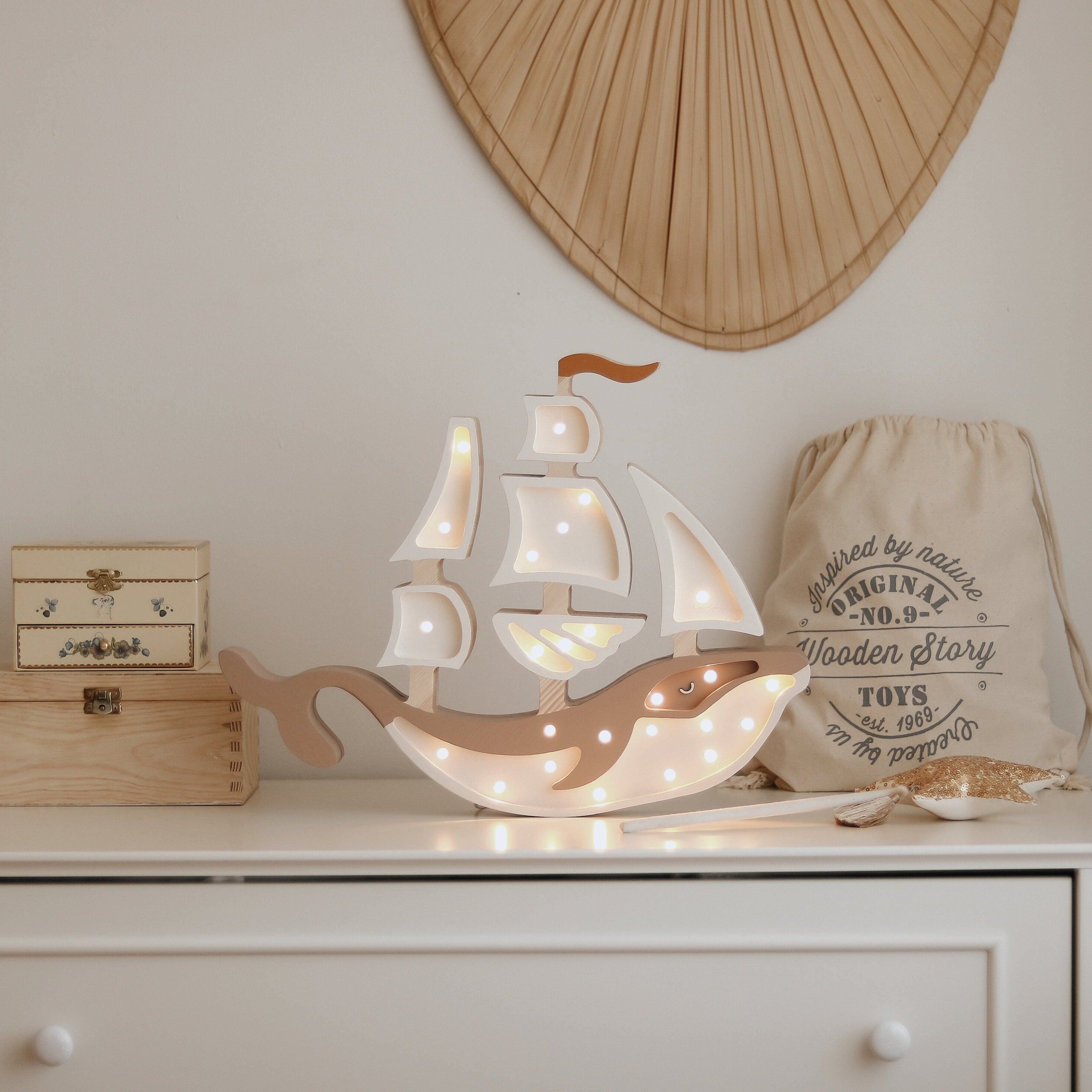 Little Lights Whale Ship Lamp | Playroom Avenue
