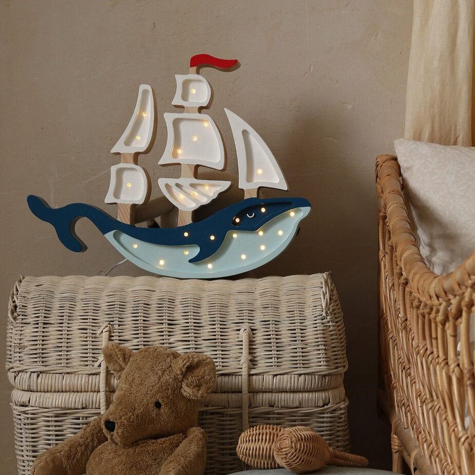 Little Lights Whale Ship Lamp | Playroom Avenue