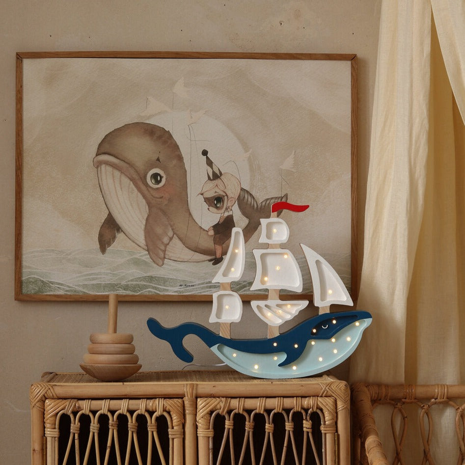 Little Lights Whale Ship Lamp | Playroom Avenue
