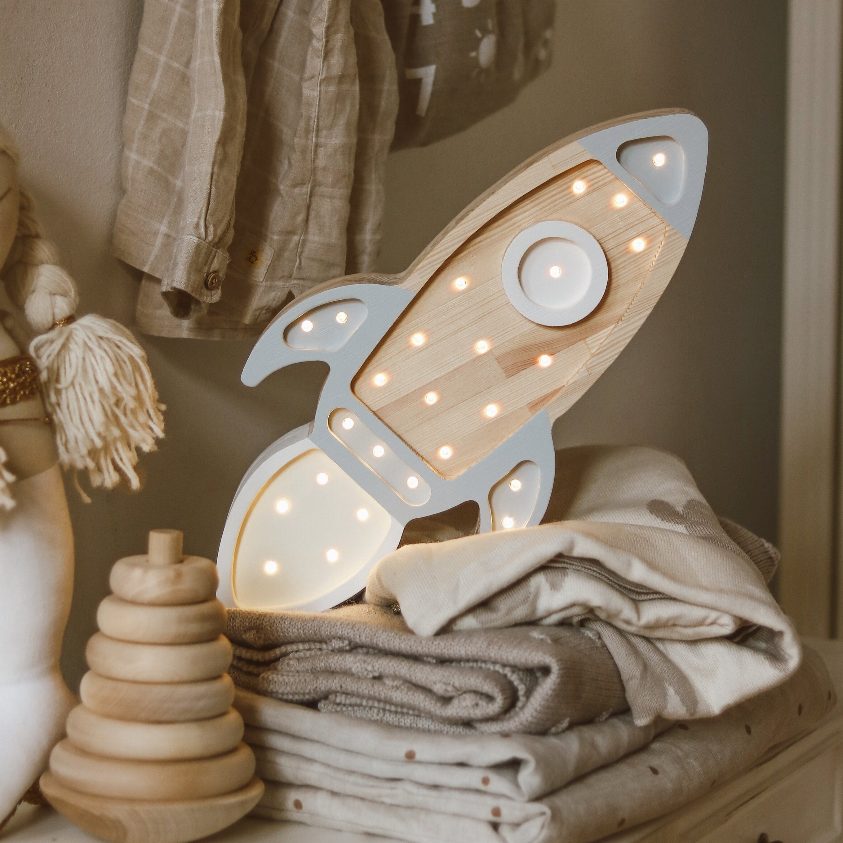 Little Lights Rocket Ship Lamp | Playroom Avenue