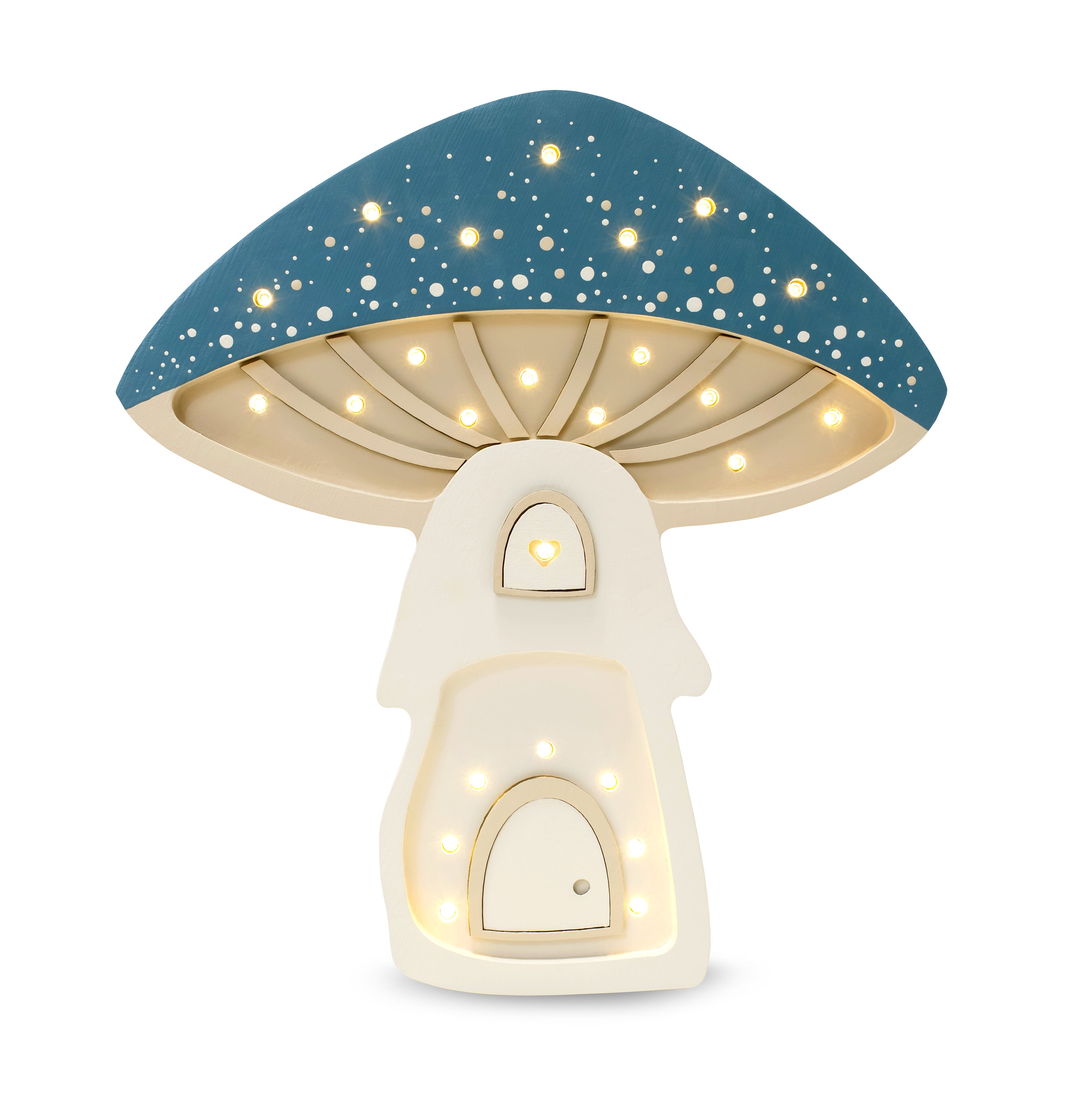 Little Lights Mushroom House Lamp Fairies Light Brown