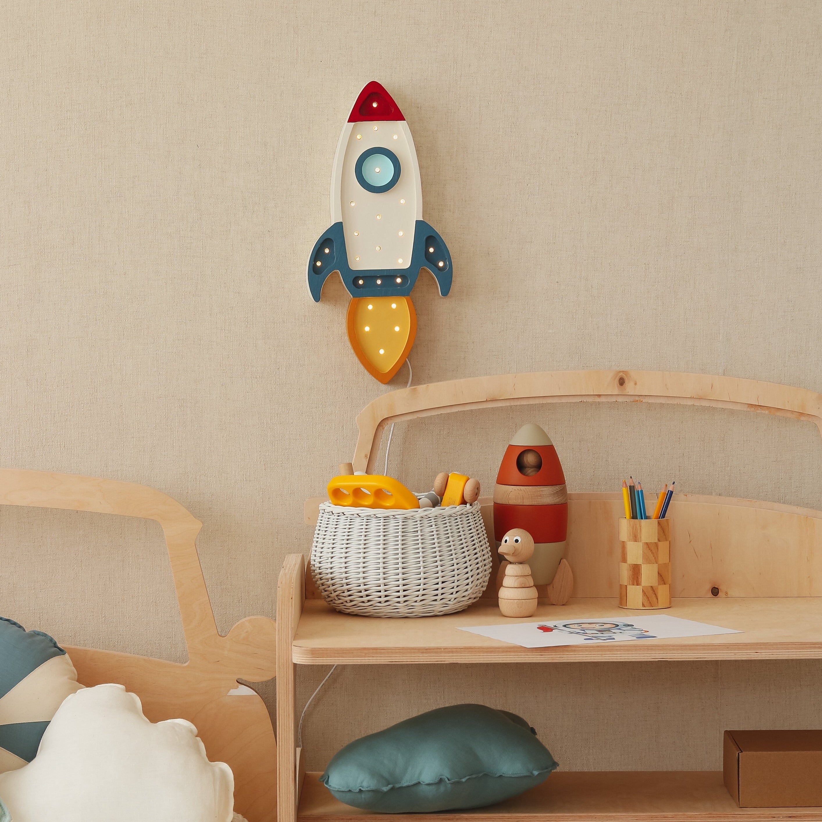 Little Lights Rocket Ship Lamp | Playroom Avenue