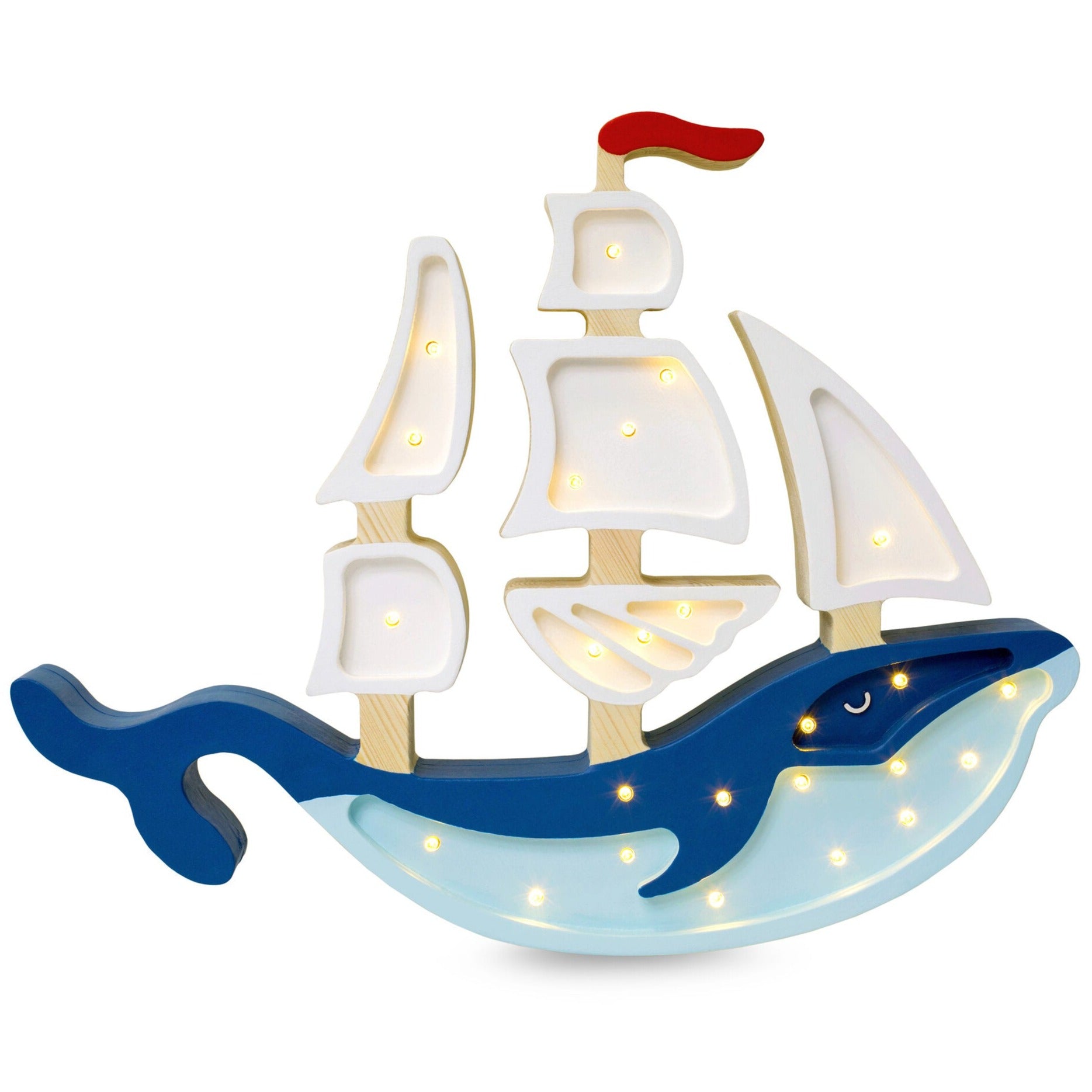 Little Lights Whale Ship Lamp Navy | Playroom Avenue