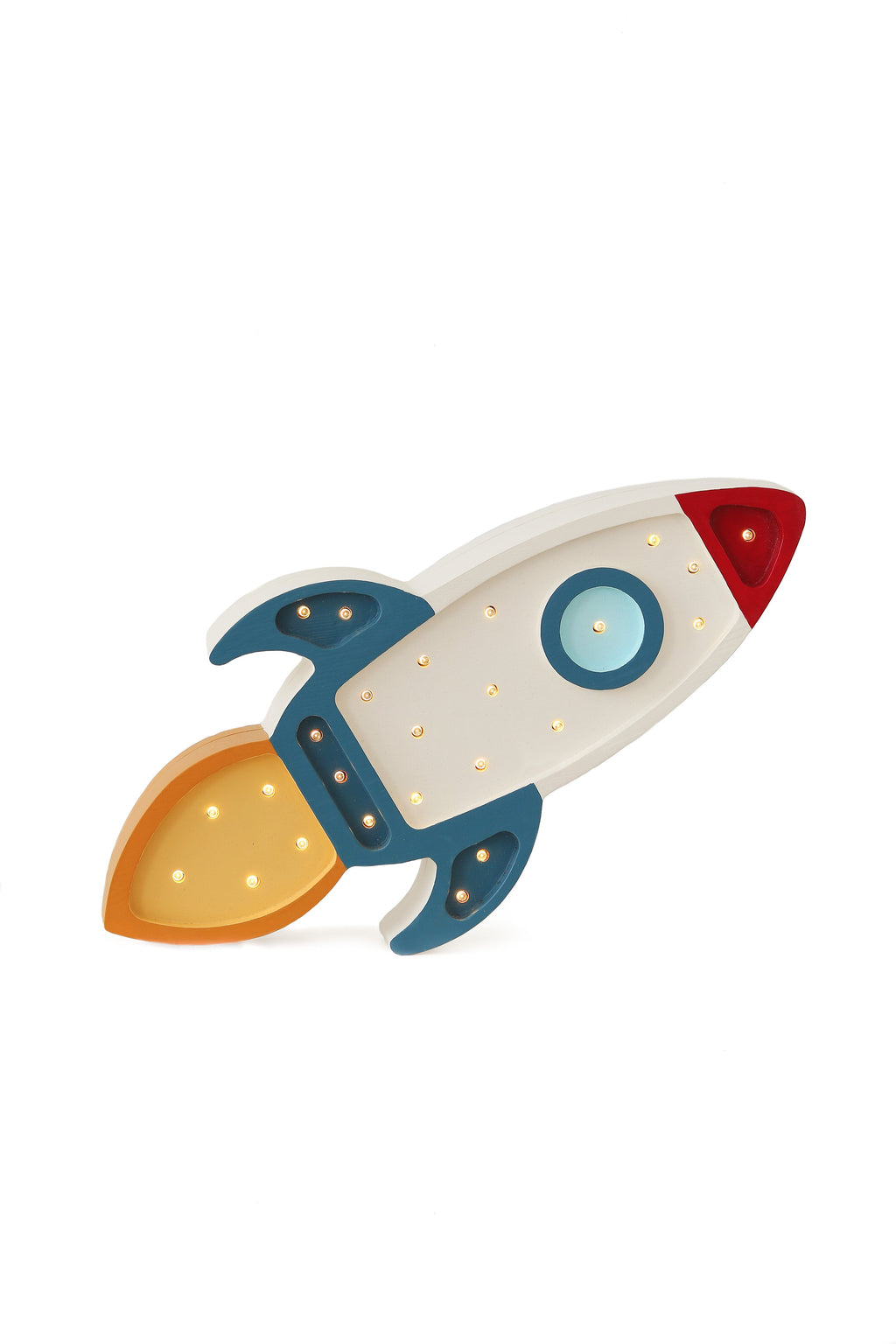 Little Lights Rocket Ship Lamp Galactic White | Playroom Avenue