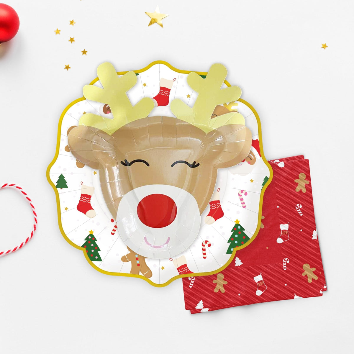 Ellie's Party Supply Rudolph the Reindeer Christmas Paper Plates | Playroom Avenue
