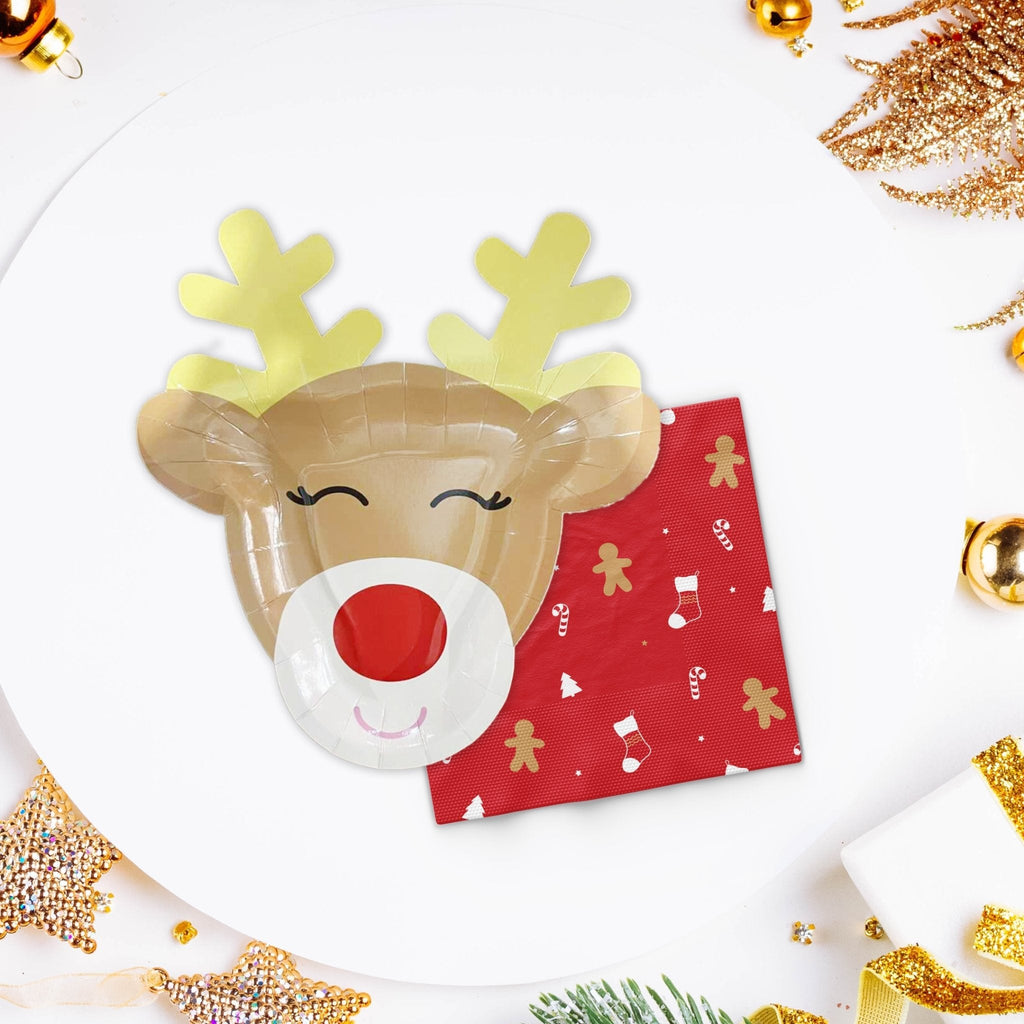 Ellie's Party Supply Rudolph the Reindeer Christmas Paper Plates | Playroom Avenue