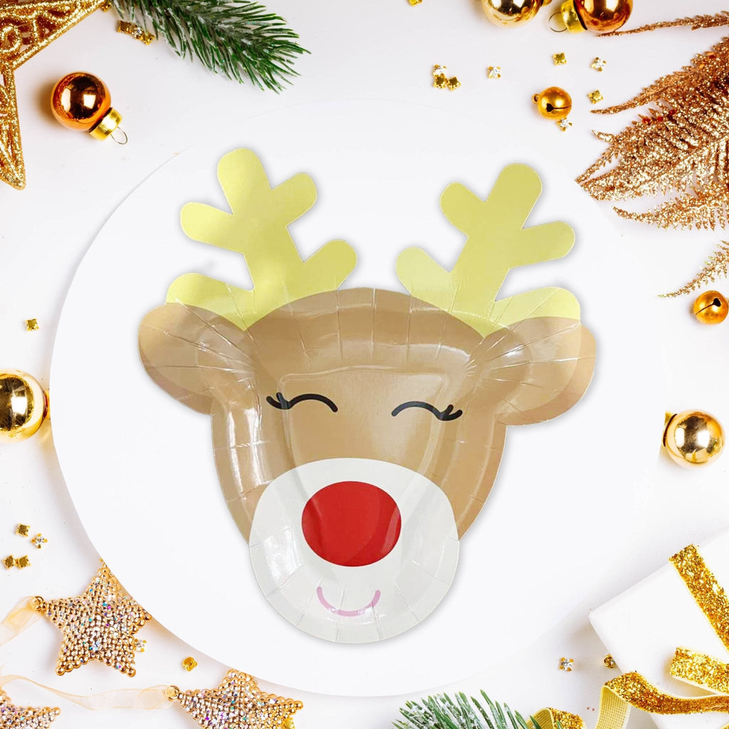 Ellie's Party Supply Rudolph the Reindeer Christmas Paper Plates | Playroom Avenue