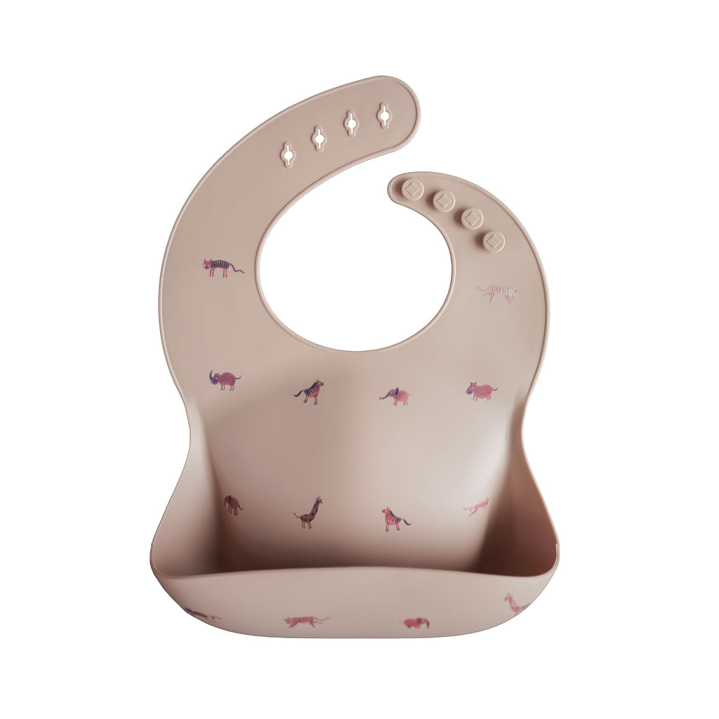 Mushie Silicone Baby Bib Safari Tan | Playroom Avenue