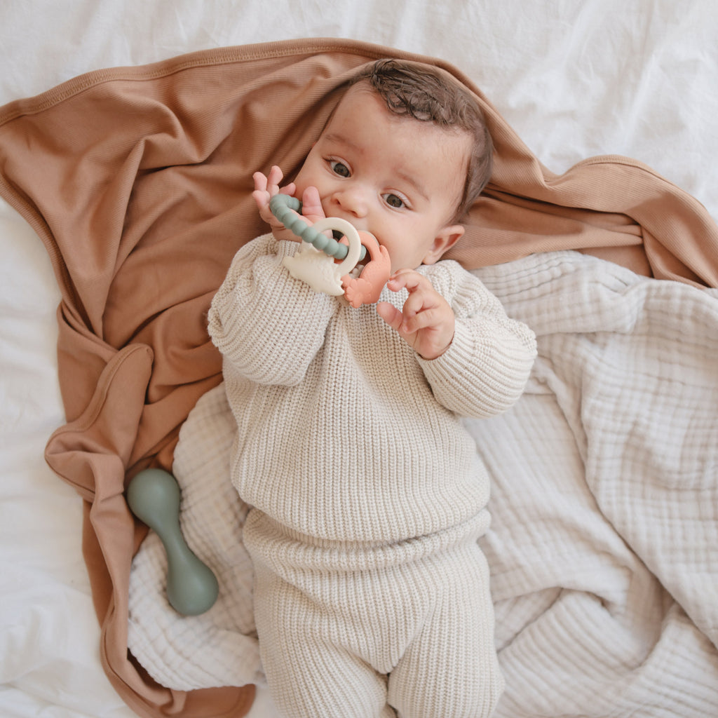 Mushie Ribbed Baby Blanket | Playroom Avenue