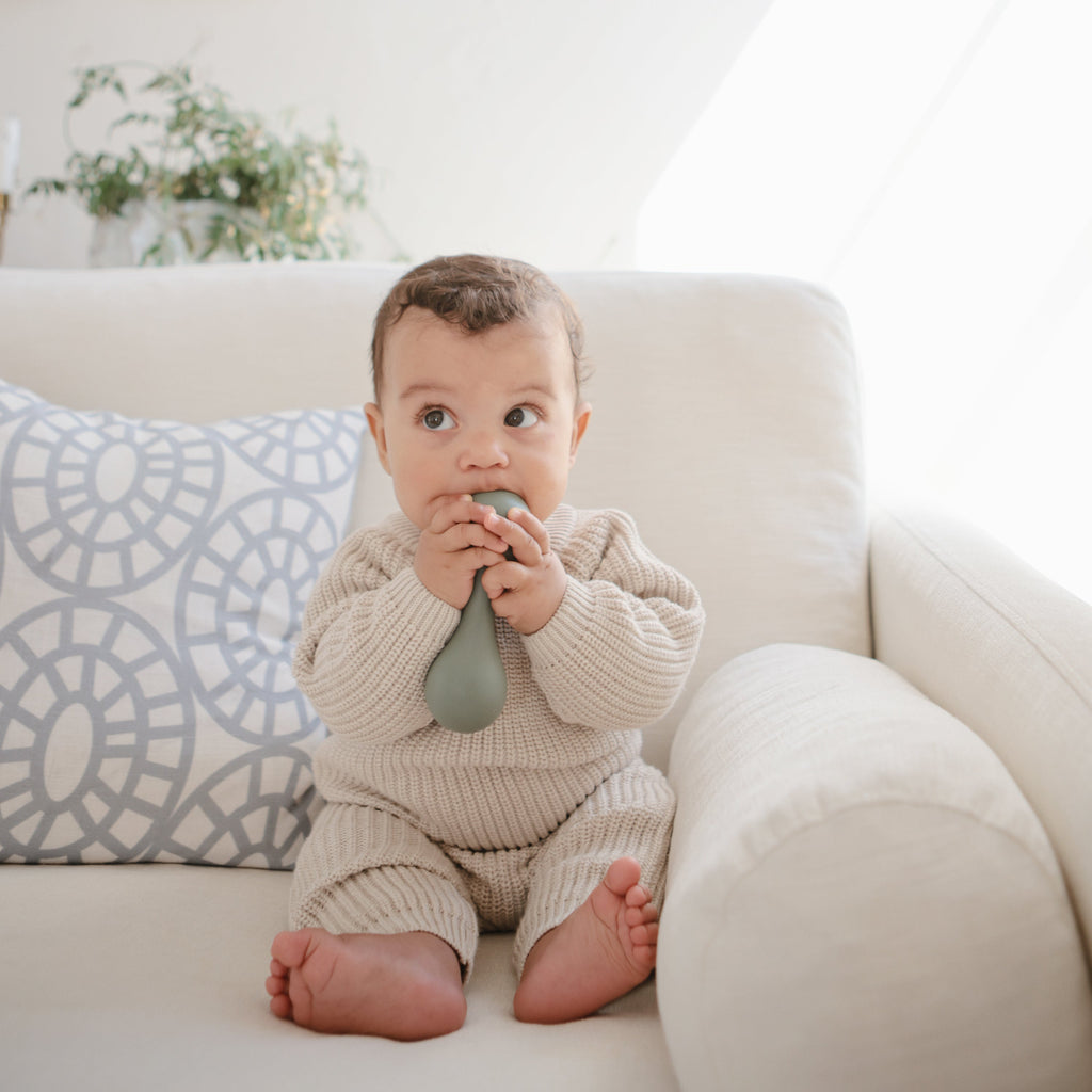 Mushie Silicone Baby Rattle Toy | Playroom Avenue