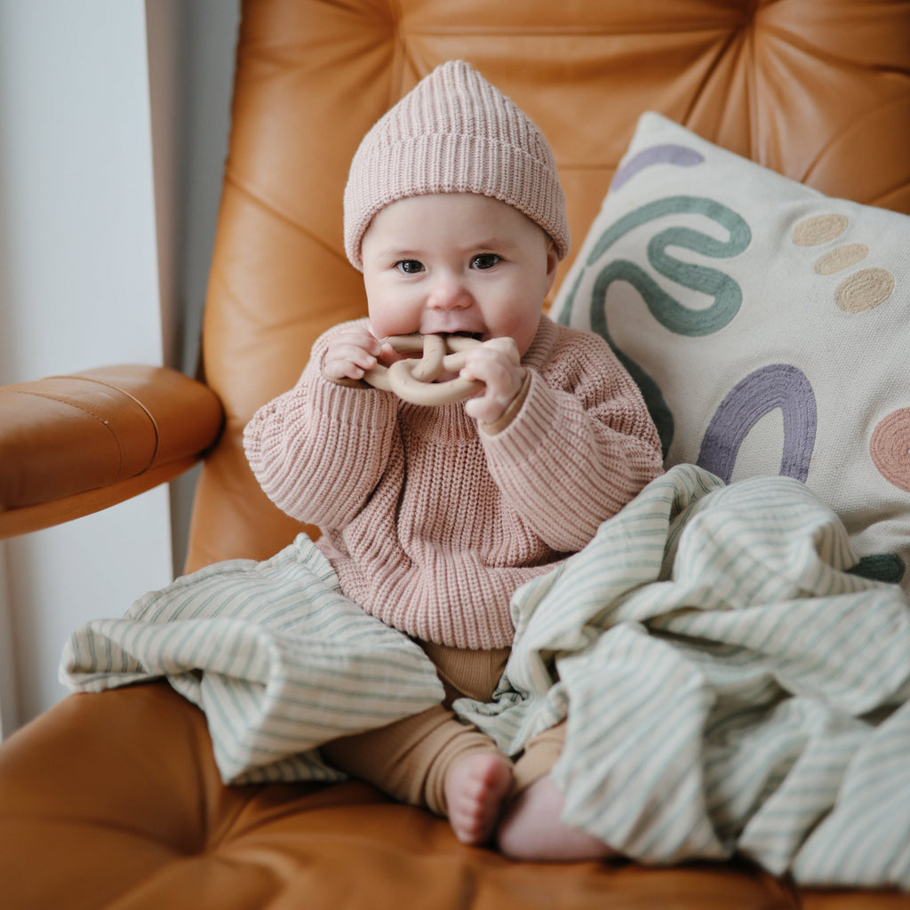 Mushie Chunky Knit Beanie | Playroom Avenue