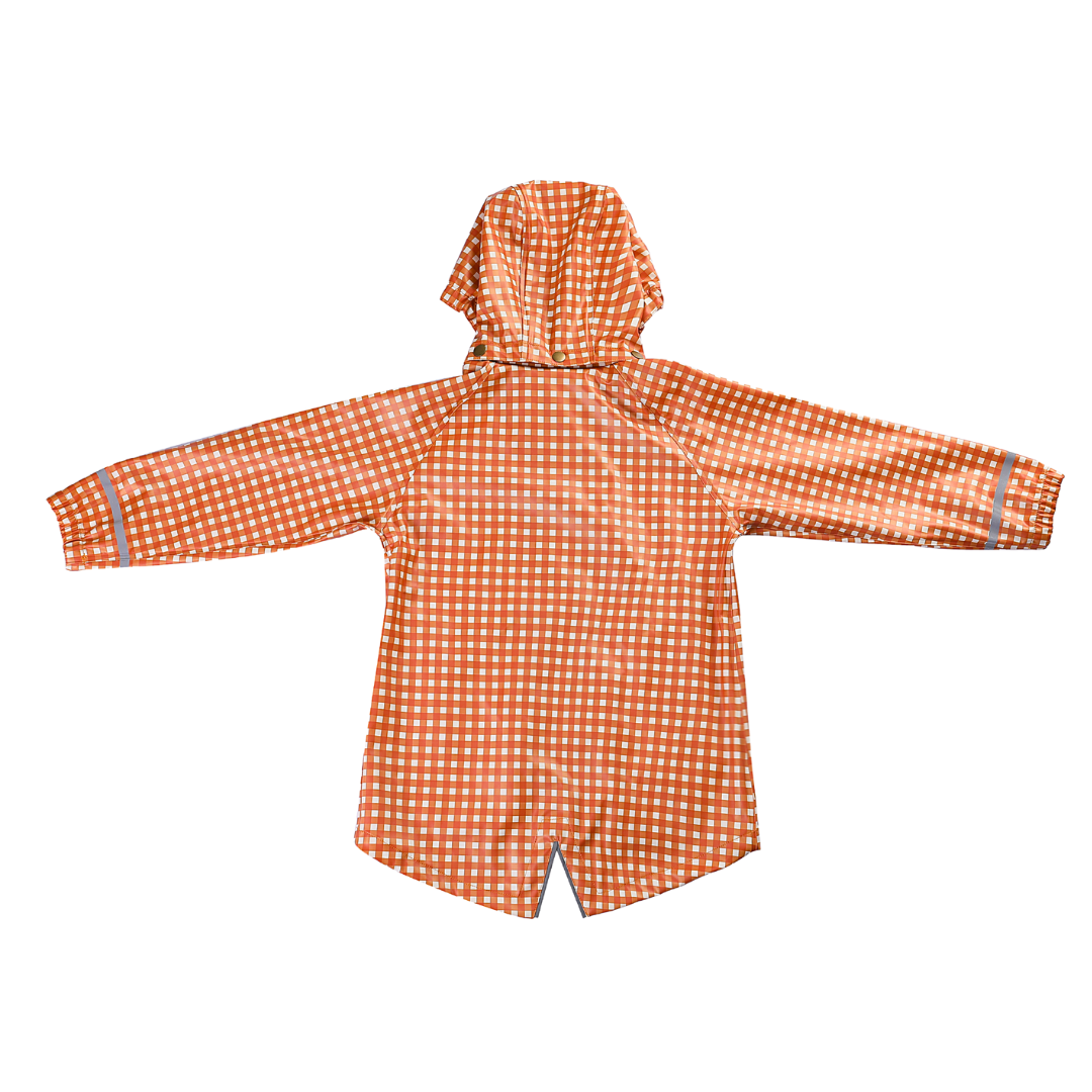 GRECH & CO. Fishtail Rain Jacket | Sienna Gingham | Playroom Avenue