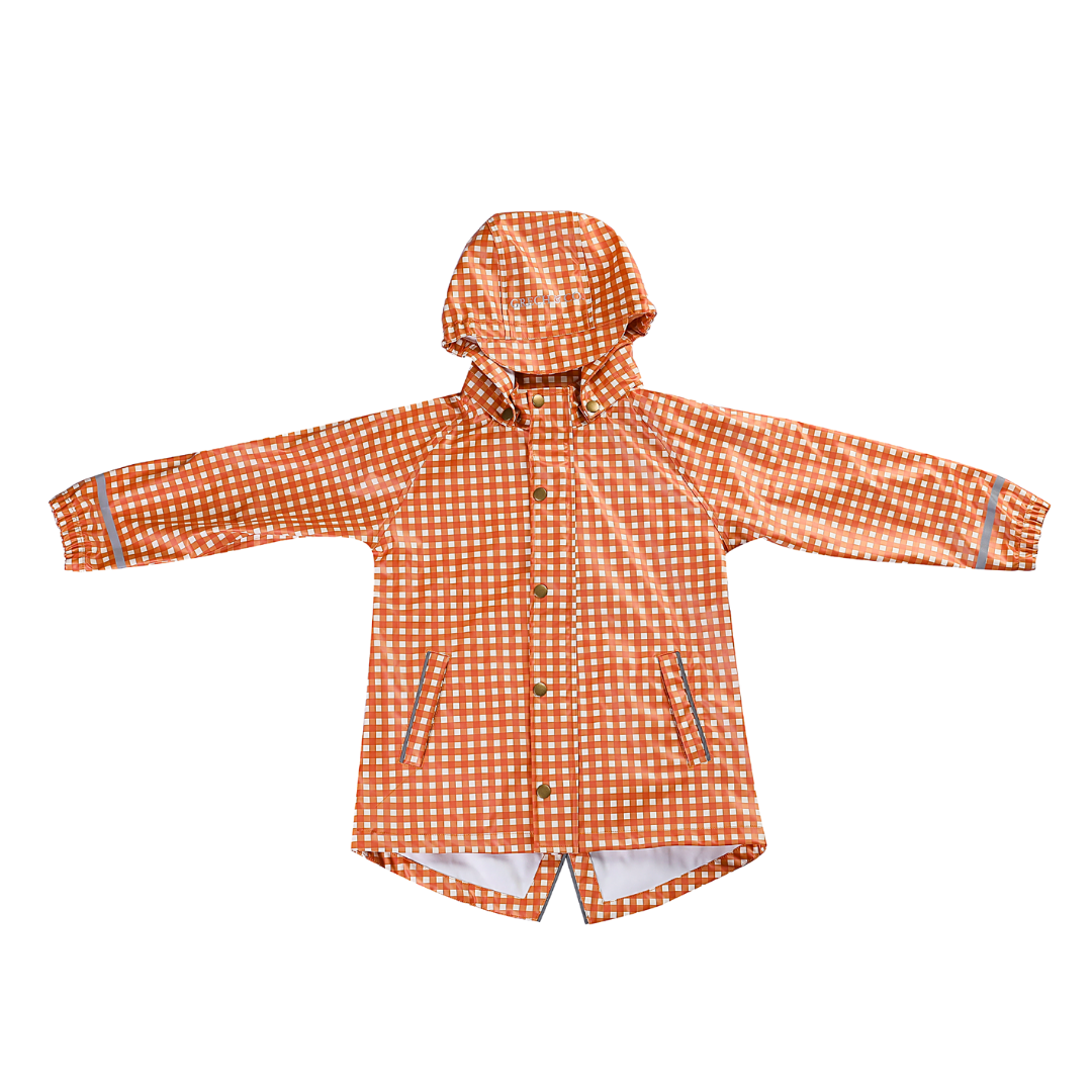 GRECH & CO. Fishtail Rain Jacket | Sienna Gingham | Playroom Avenue