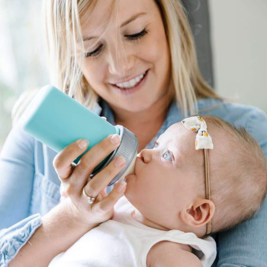 Mason Bottle Silicone Baby Bottle | Playroom Avenue