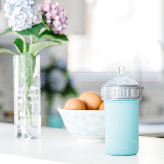 Mason Bottle Silicone Baby Bottle | Playroom Avenue