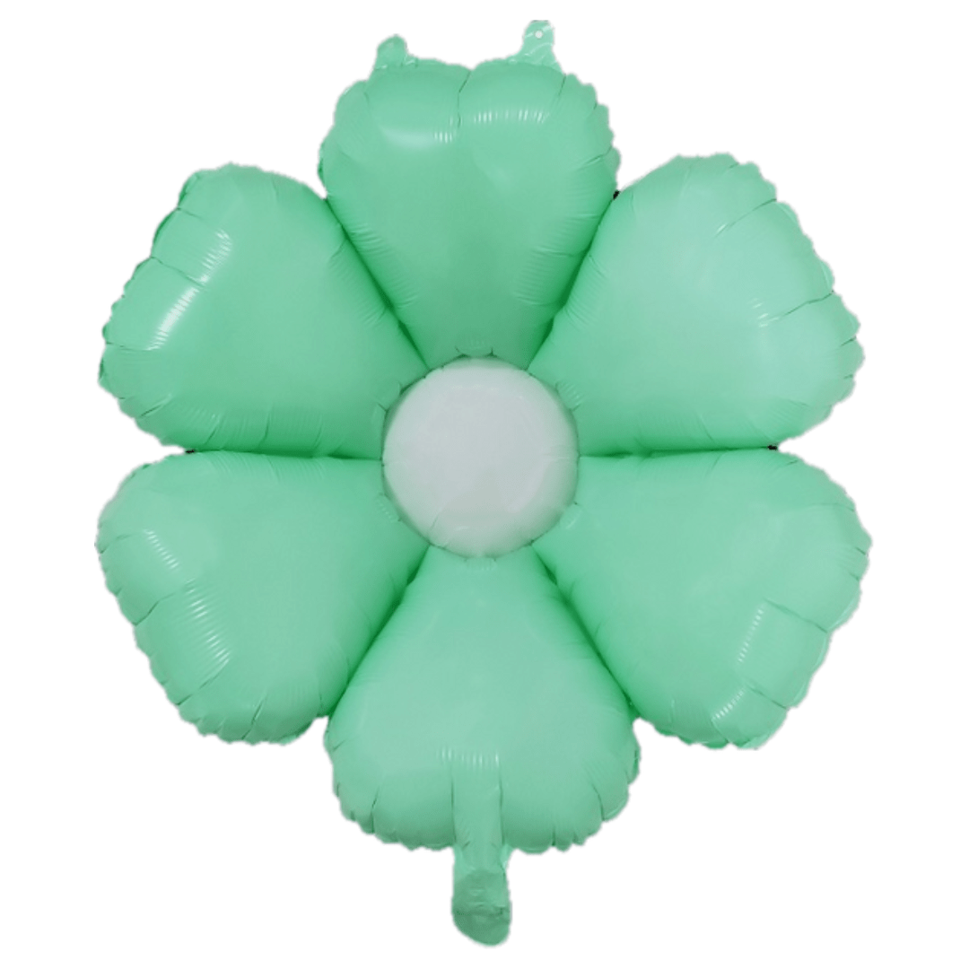 Small Daisy Foil Balloon – 20" Groovy Party Decor Pastel Mint Green | Playroom Avenue