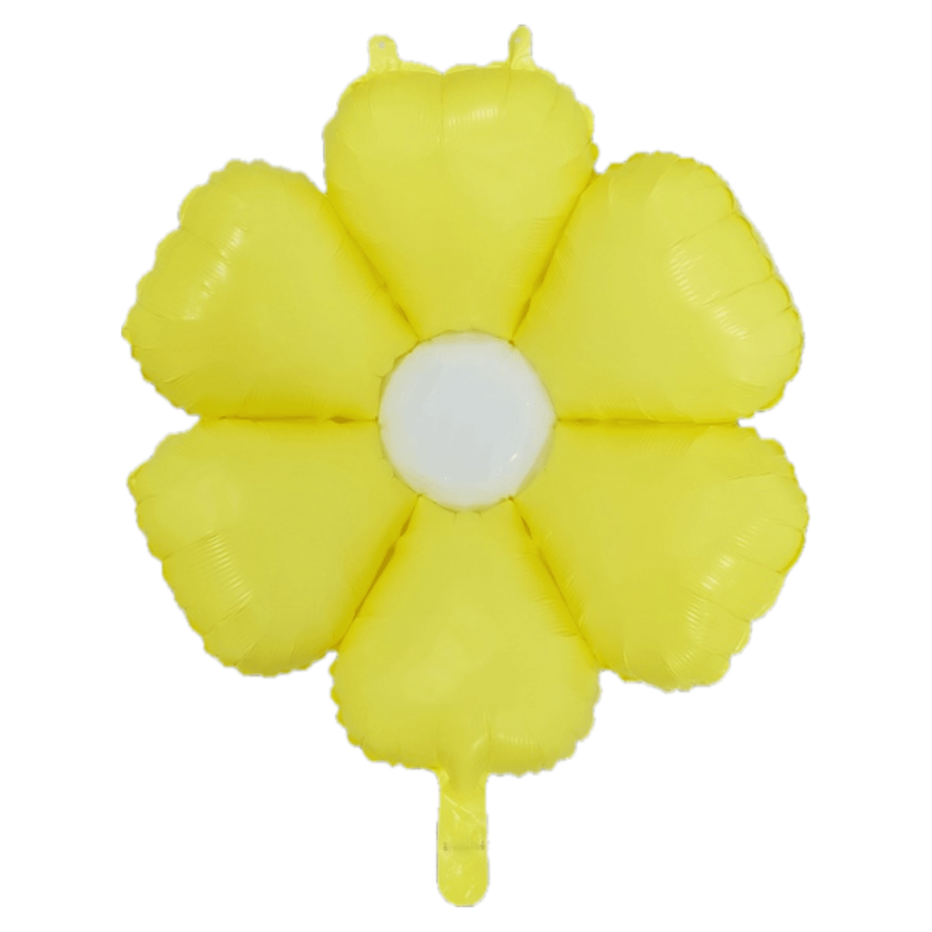 Ellie's Party Supply Small Daisy Foil Balloon – 20" Groovy Party Decor Pastel Yellow | Playroom Avenue