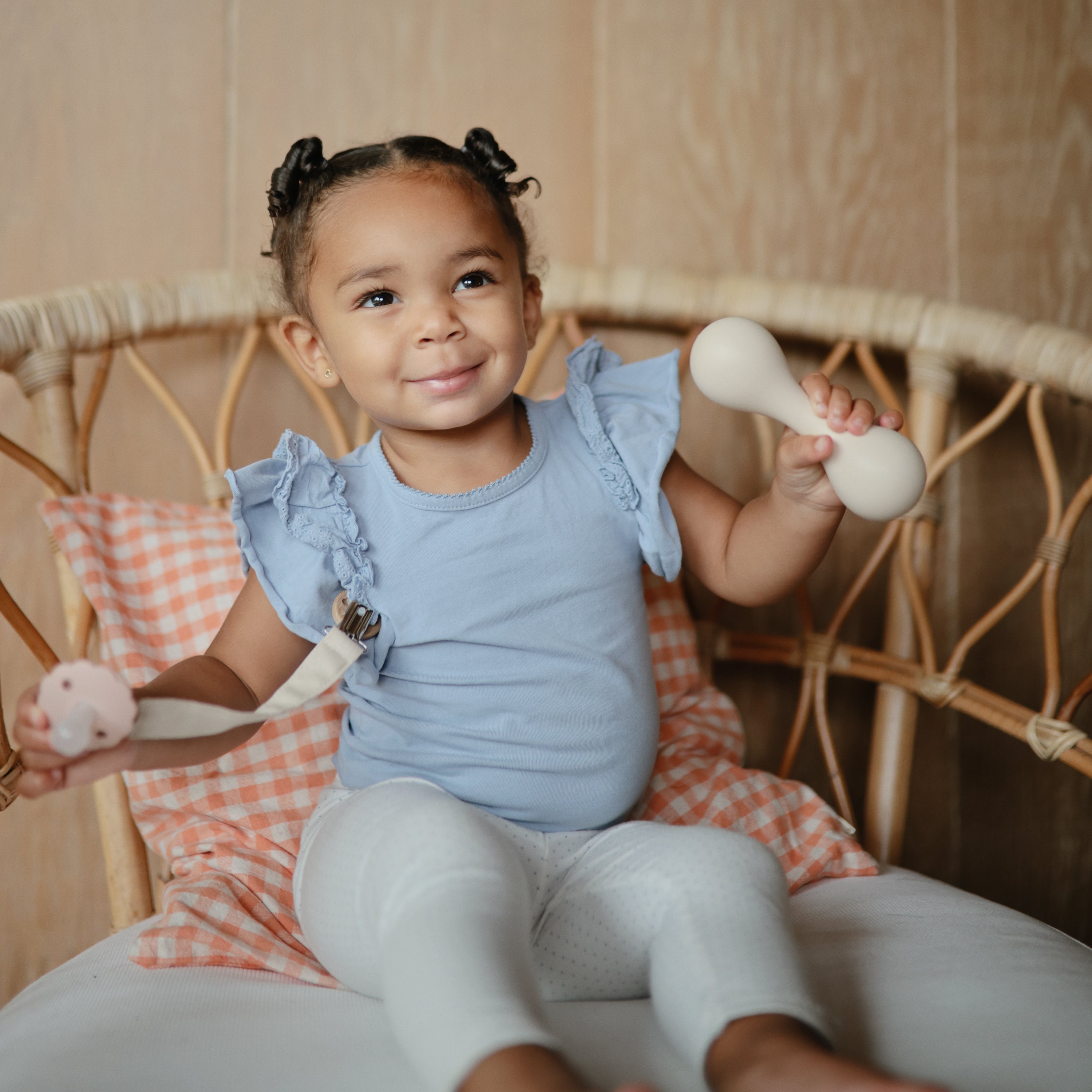 Mushie Silicone Baby Rattle Toy | Playroom Avenue