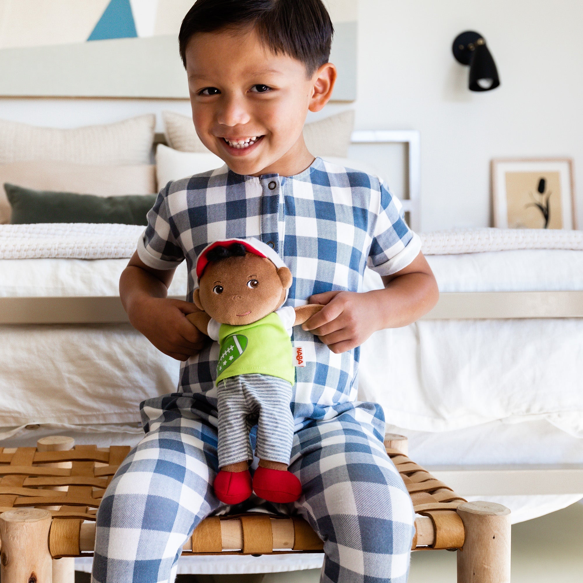 HABA Snug Up Soft Doll Mason | Playroom Avenue