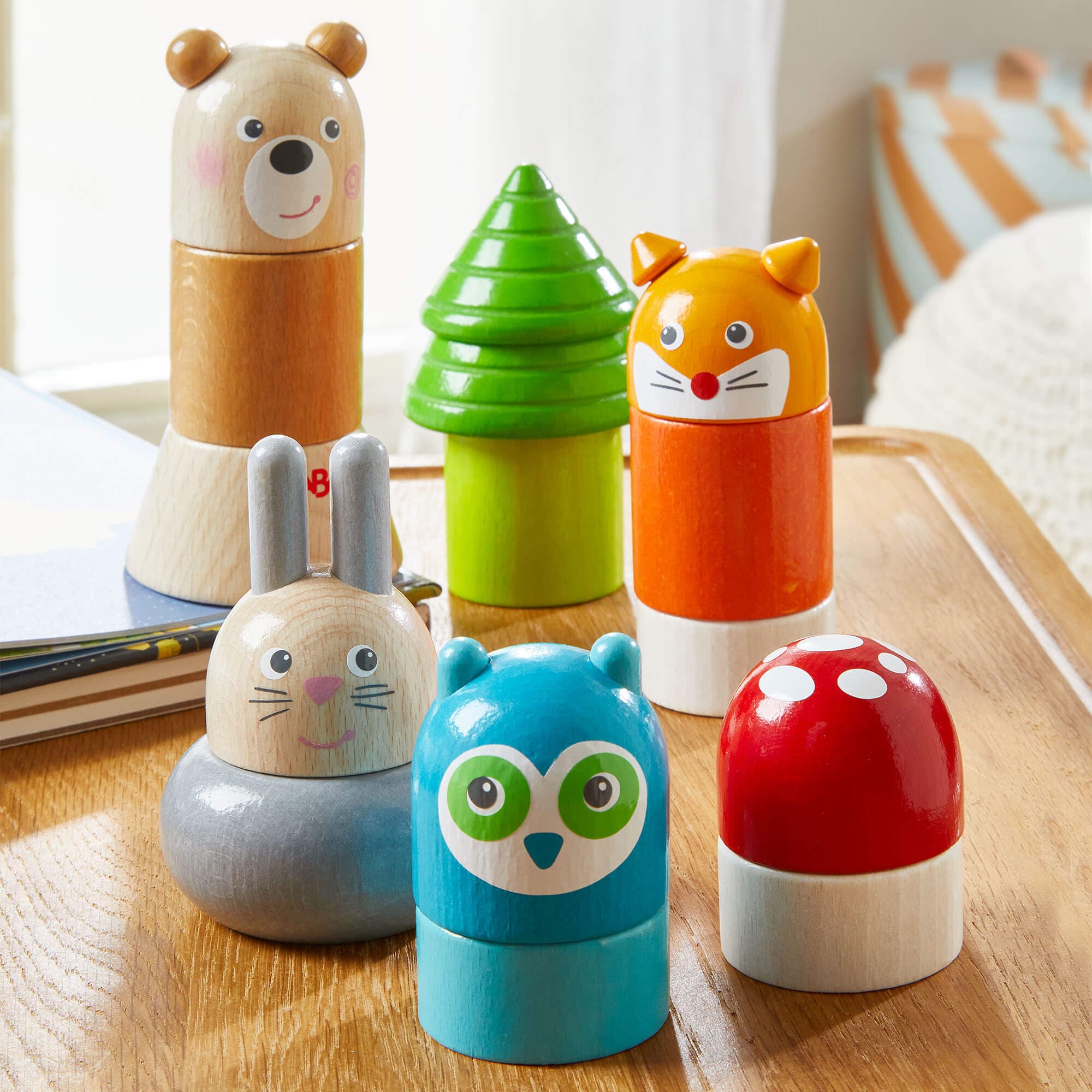 HABA Forest Animals Wooden Stacking Toy | Playroom Avenue